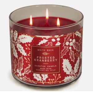 🎅 BBW Frosted Cranberry 3-Wick Candle NEW